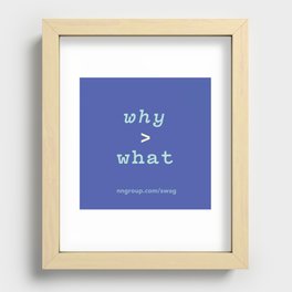 Why > What Recessed Framed Print