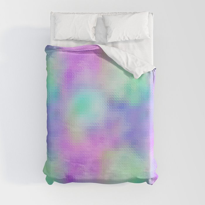 Colorful Iridescent Texture Duvet Cover