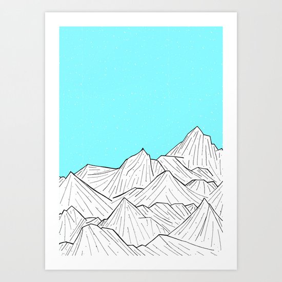 Glacier Mounts Art Print