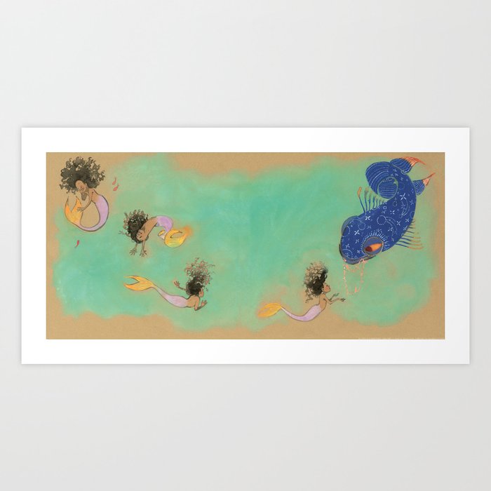 Julián and the Blue Fish Art Print