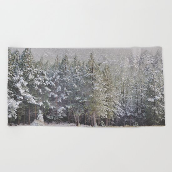 "Into the woods". At 2.500 meters hight Beach Towel