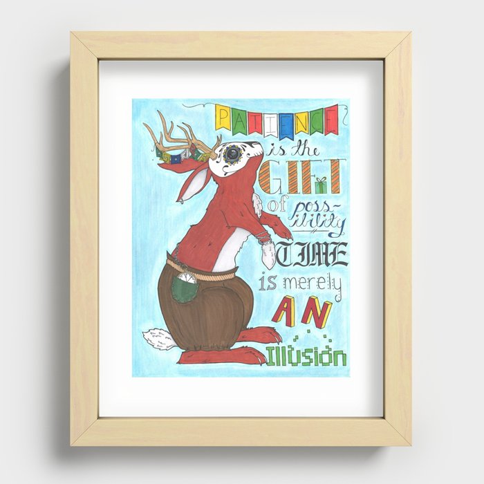 Wise Rabbit Recessed Framed Print