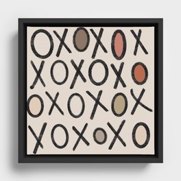 XOXO Art Print Framed Canvas
