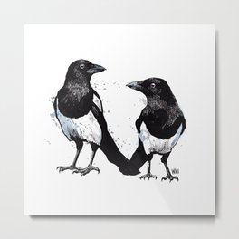 Magpies Metal Print