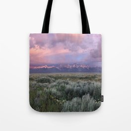 Teton Range Sunrise Tote Bag