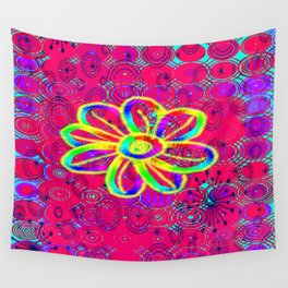 Rainbow Flower Wall Tapestry