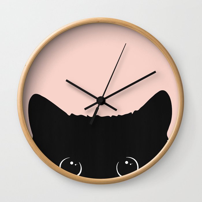 Black cat 1 Wall Clock