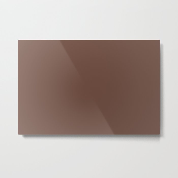 Behr Brown Velvet N160-7 - Dark Brown Earth Tone Solid Color Metal Print