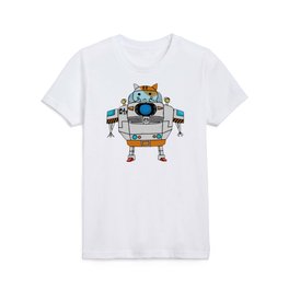 kawaii cat robot Kids T Shirt
