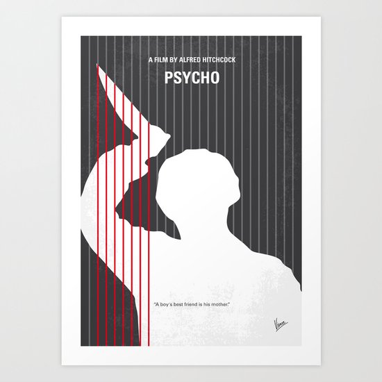 No185 My Psycho minimal movie poster Art Print