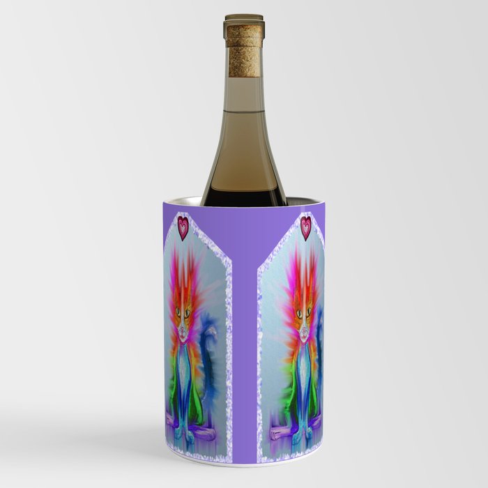 Metallic Rainbow Cat Wine Chiller