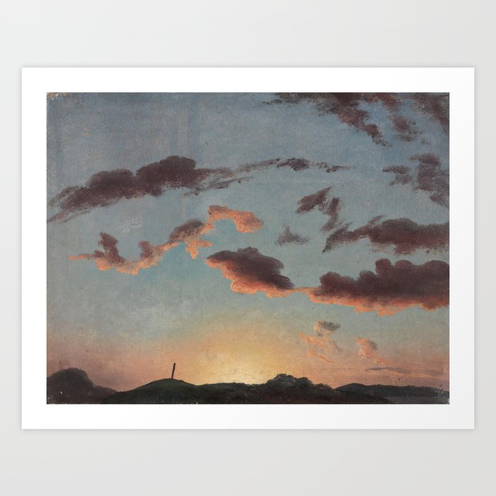"Cloud Study" by Knud Baade, 1838 Art Print