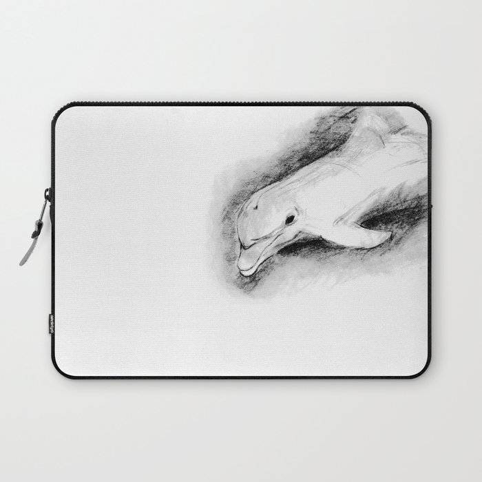white dolphin Laptop Sleeve
