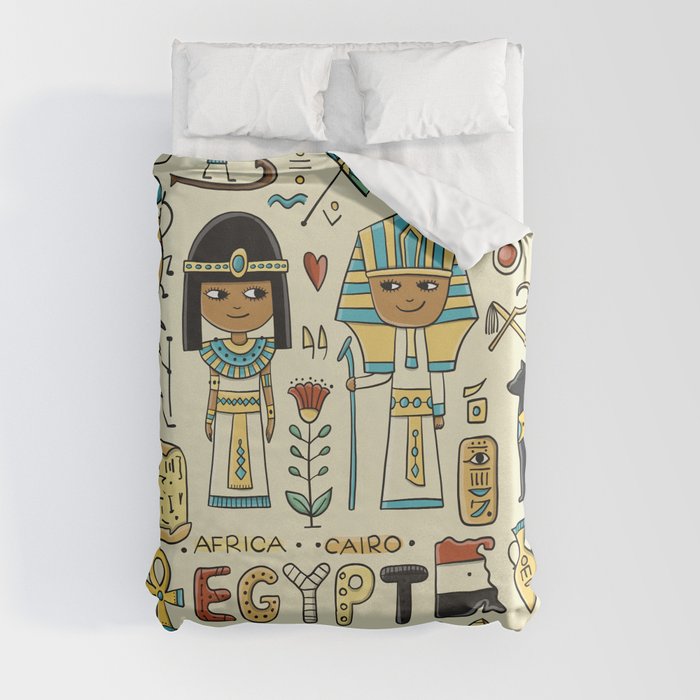 Travel to Egypt. Seamless pattern Duvet Cover
