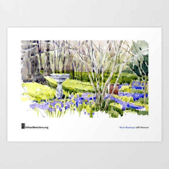 Shari Blaukopf, “Blue Lawn” Art Print