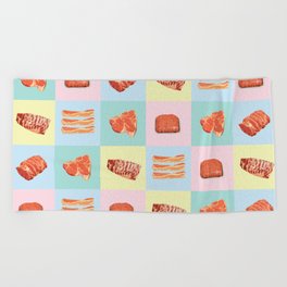 Meat Checkers Beach Towel