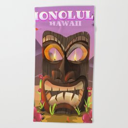Honolulu Hawaii Beach Towel