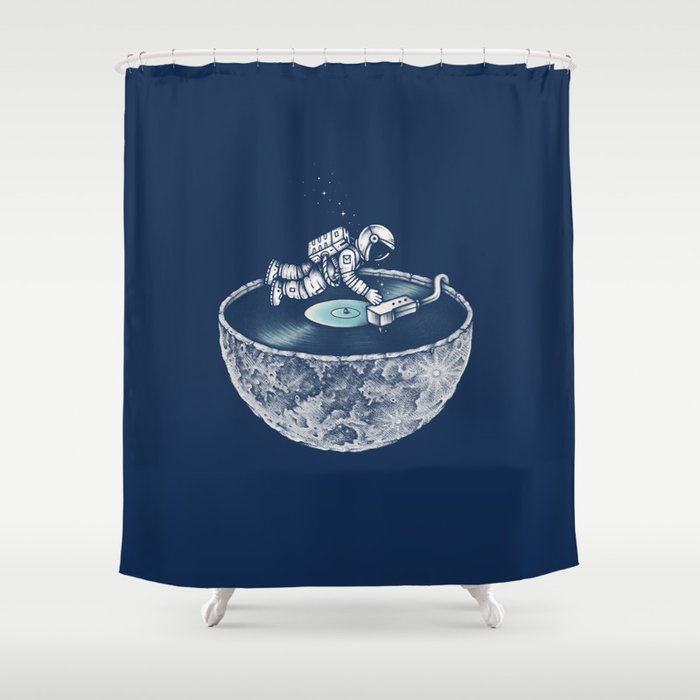 Space Tune Shower Curtain