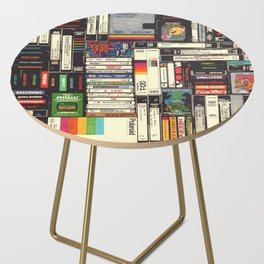 Cassettes, VHS & Video Games Side Table