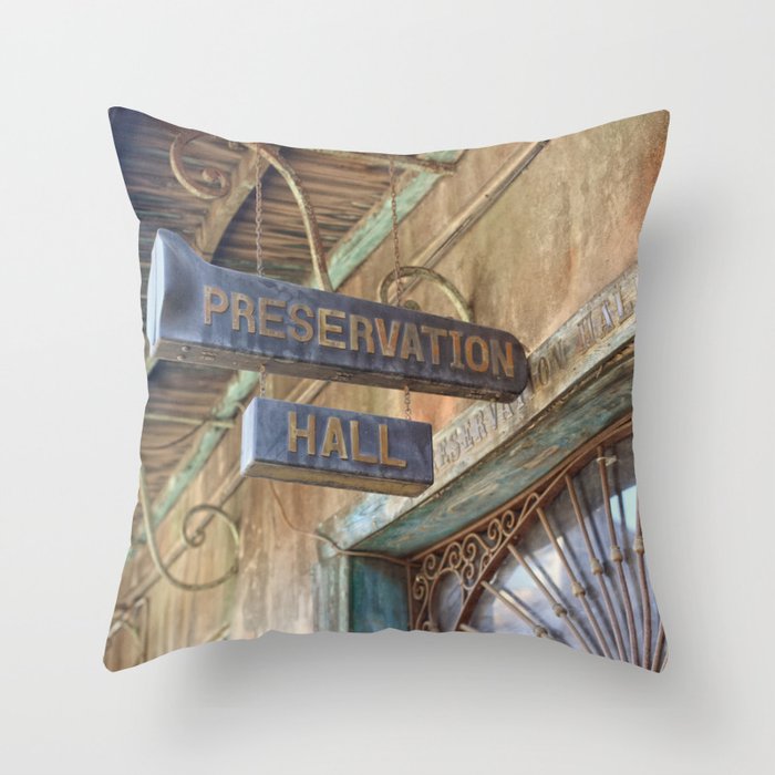 New Orleans Jazz Club Throw Pillow