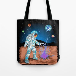astronaut on mars Tote Bag