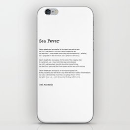 Sea Fever - John Masefield Poem - Literary Print - Typewriter iPhone Skin