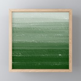 Forest Green Paint Gradient Framed Mini Art Print