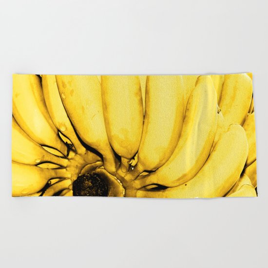 Yellow bananas Beach Towel