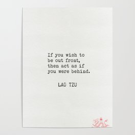 Lao Tzu quotations 4 Poster