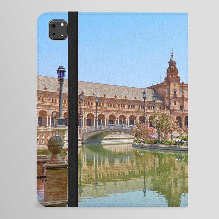 Spain Photography - Pond In Front Of The Spanish Plaza iPad Folio Case