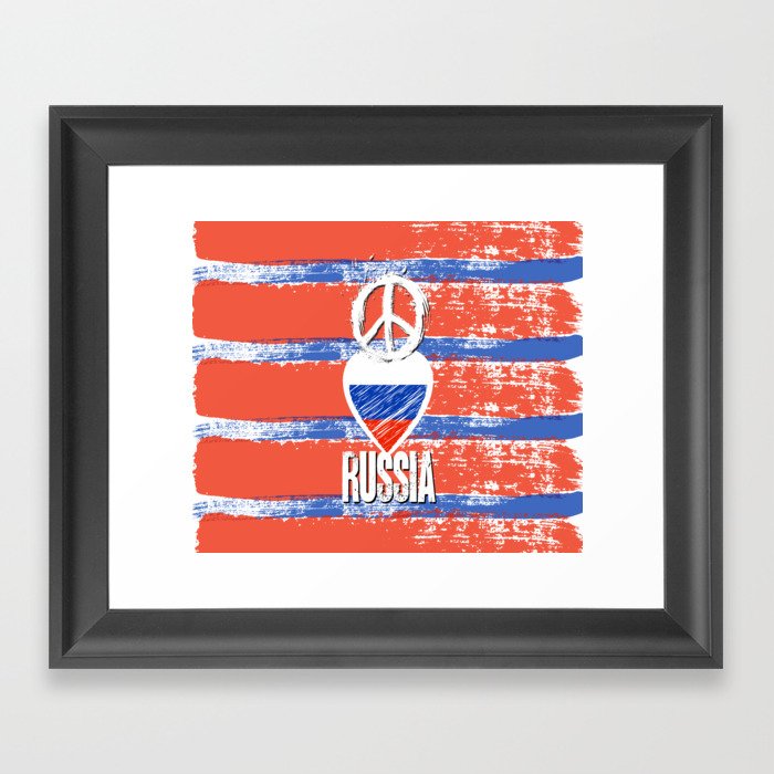 Peace, Love, Russia Framed Art Print