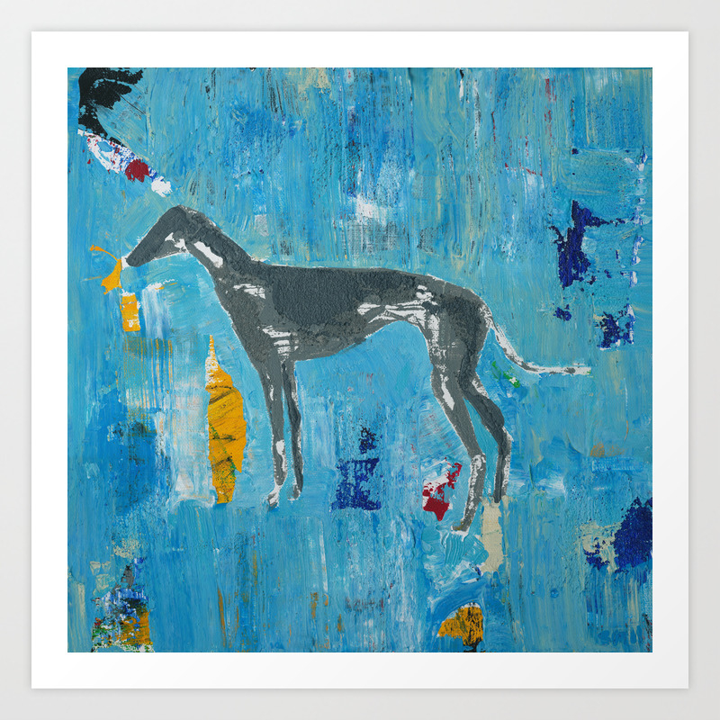 Greyhound Dog Abstract Painting Art Print By Shawnmcnulty Society6