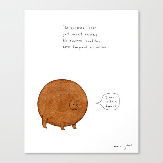 the spherical bear Canvas Print