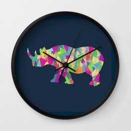 Abstract Rhino Wall Clock