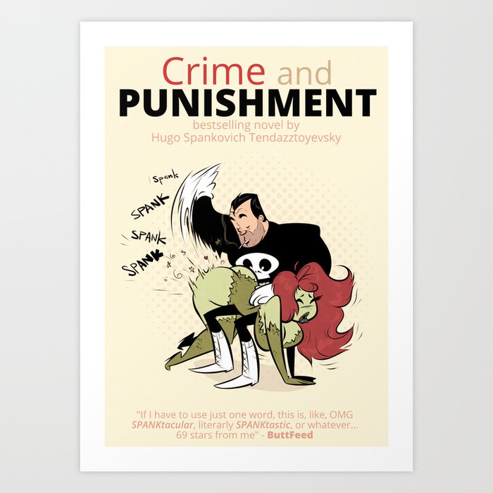 The Punisher and Poison Ivy - Crime and Punishment - Cartoon PinUp Art Print
