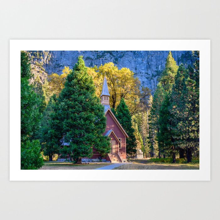 Yosemite Valley Chapel I - National Park, California Art Print