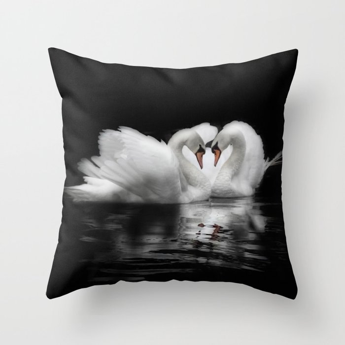 swan lovers Throw Pillow