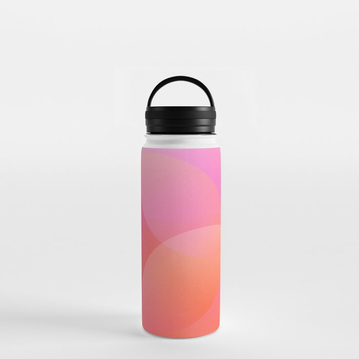 Gradient Shapes in Pink and Orange Water Bottle