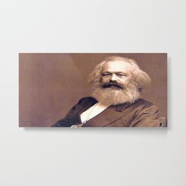 Portrait of Karl Marx by John Jabez Edwin Mayal Metal Print | Vintage, Political, People, Photo 