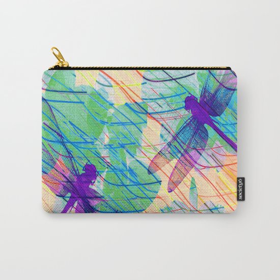 Colorful Dragonflies Carry-All Pouch