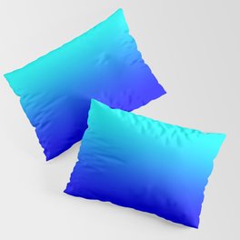 Aqua Blue Bright Ombre Pillow Sham | Graphicdesign, Ocean, Colorful, Water, Blue, Pure, Abstract, Tropical, Ombre, Aqua 