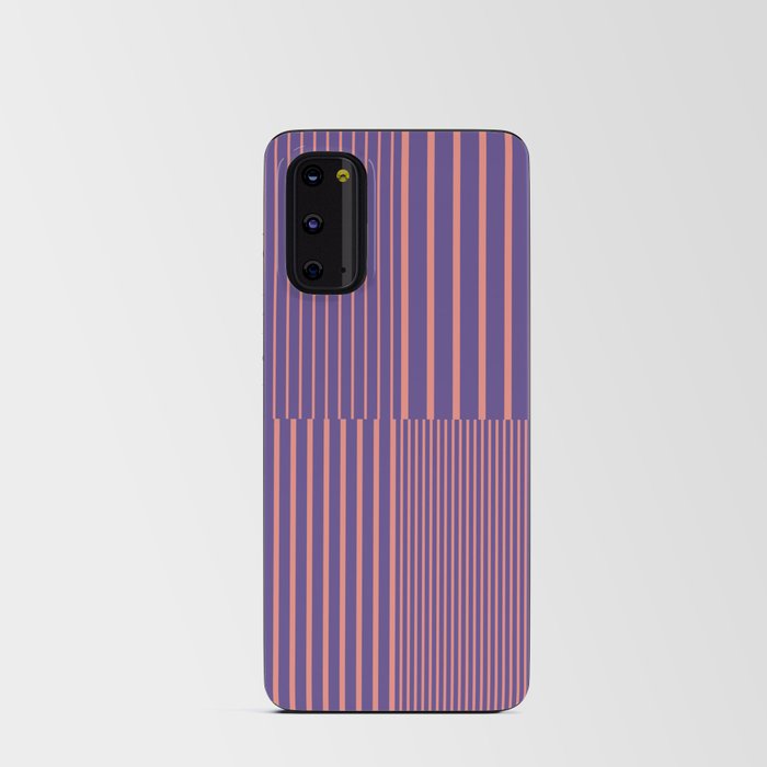 Stripes Pattern and Lines 6 in Blooming Blush Violet Android Card Case