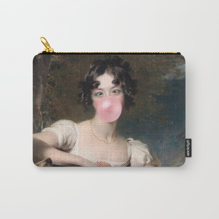 Lady Maria Bubble Gum Print Carry-All Pouch