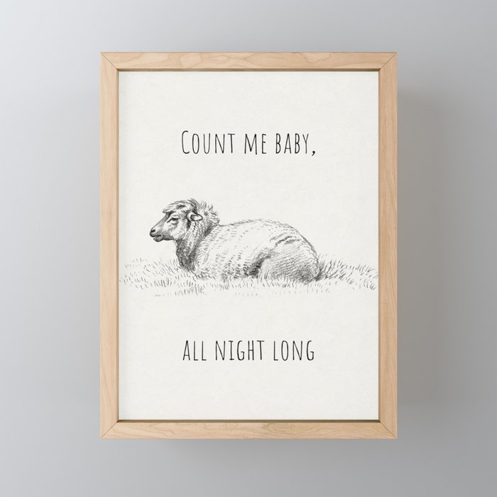 Count Me Framed Mini Art Print