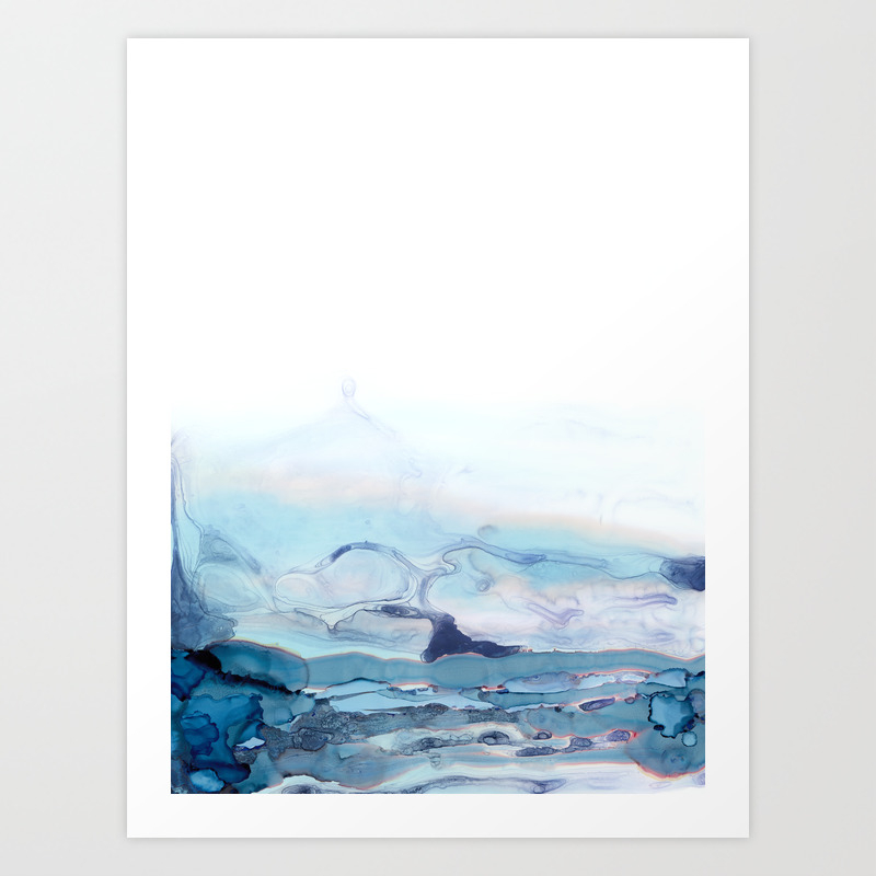 Indigo Abstract Painting No 6 Art Print By Ccartstudio Society6