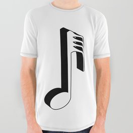 Musical Note 3D All Over Graphic Tee