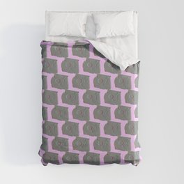 Psychedelic Record Player with Lavender backdrop Duvet Cover