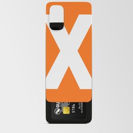 Letter X (White & Orange) Android Card Case