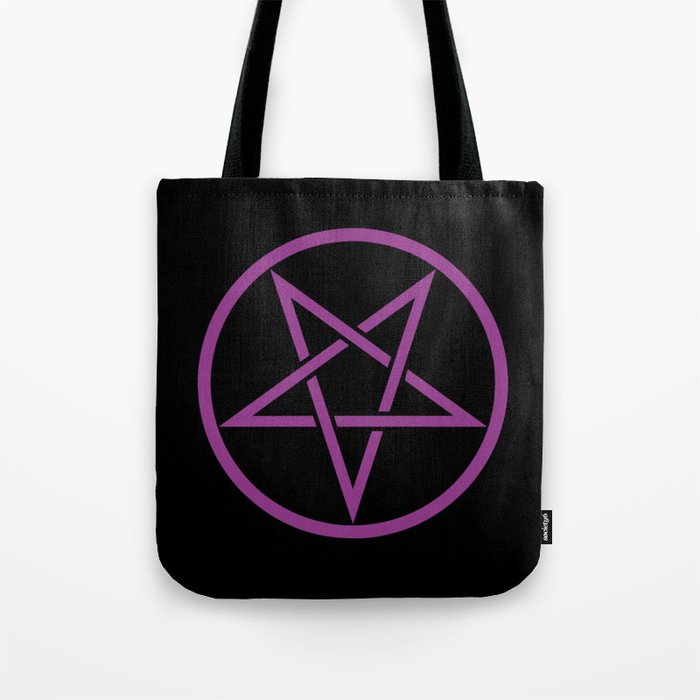 Satanic Pentagram (deep purple edit) Tote Bag