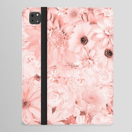 rose tan pink floral bouquet aesthetic assemblage iPad Folio Case